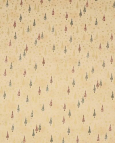 Christmas is near, Mørk creme m. guld - Patchwork