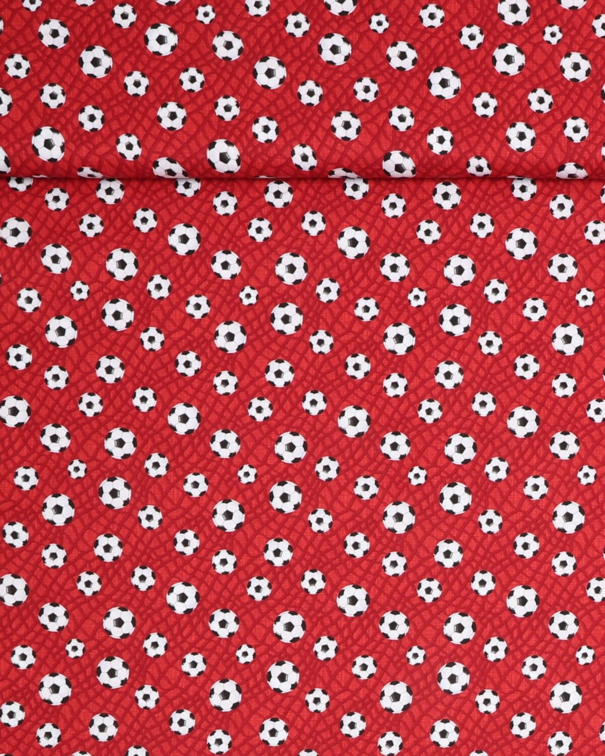 Fodbolde på rød bund  - Patchwork