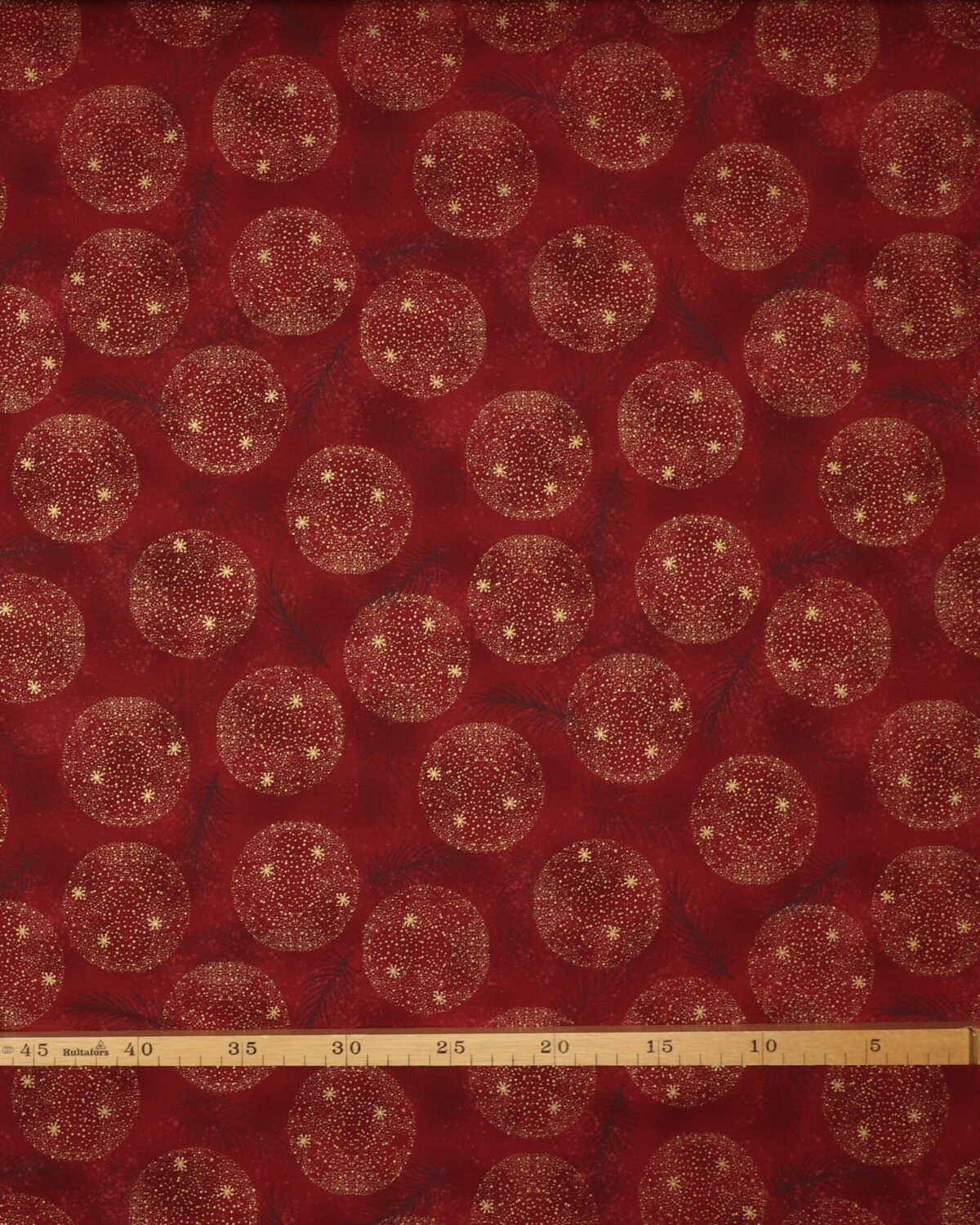 Christmas is near, Mørkerød m. guld - Patchwork - Billede 3