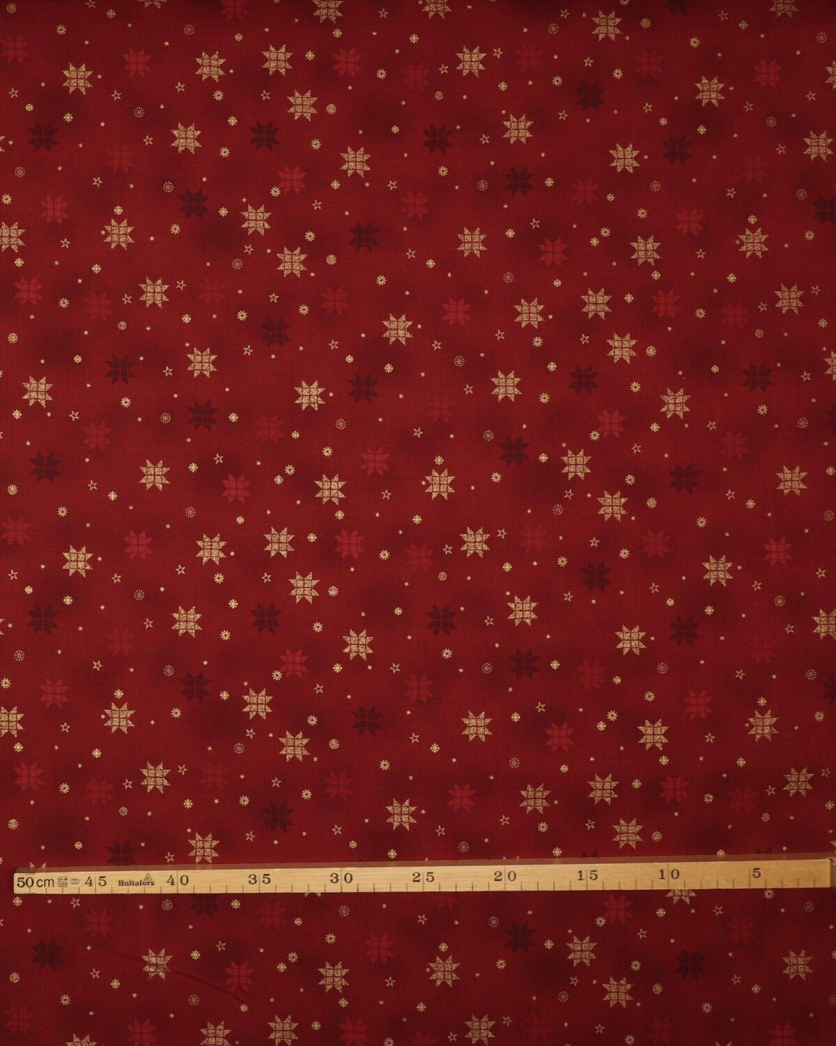 Christmas is near, Mørkerød m. guld - Patchwork - Billede 3