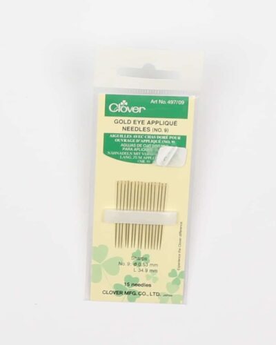Clover, gold eye appliqué needles, str. 9