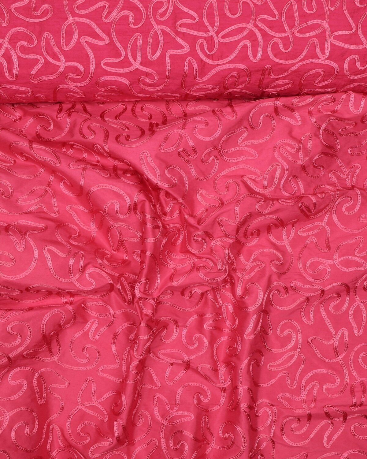 Pink m. påsyet mønster - Thaisilke - Billede 2