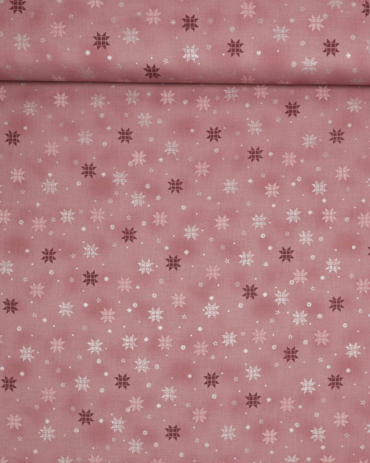 Christmas is near, Gammelrosa m. sølv - Patchwork