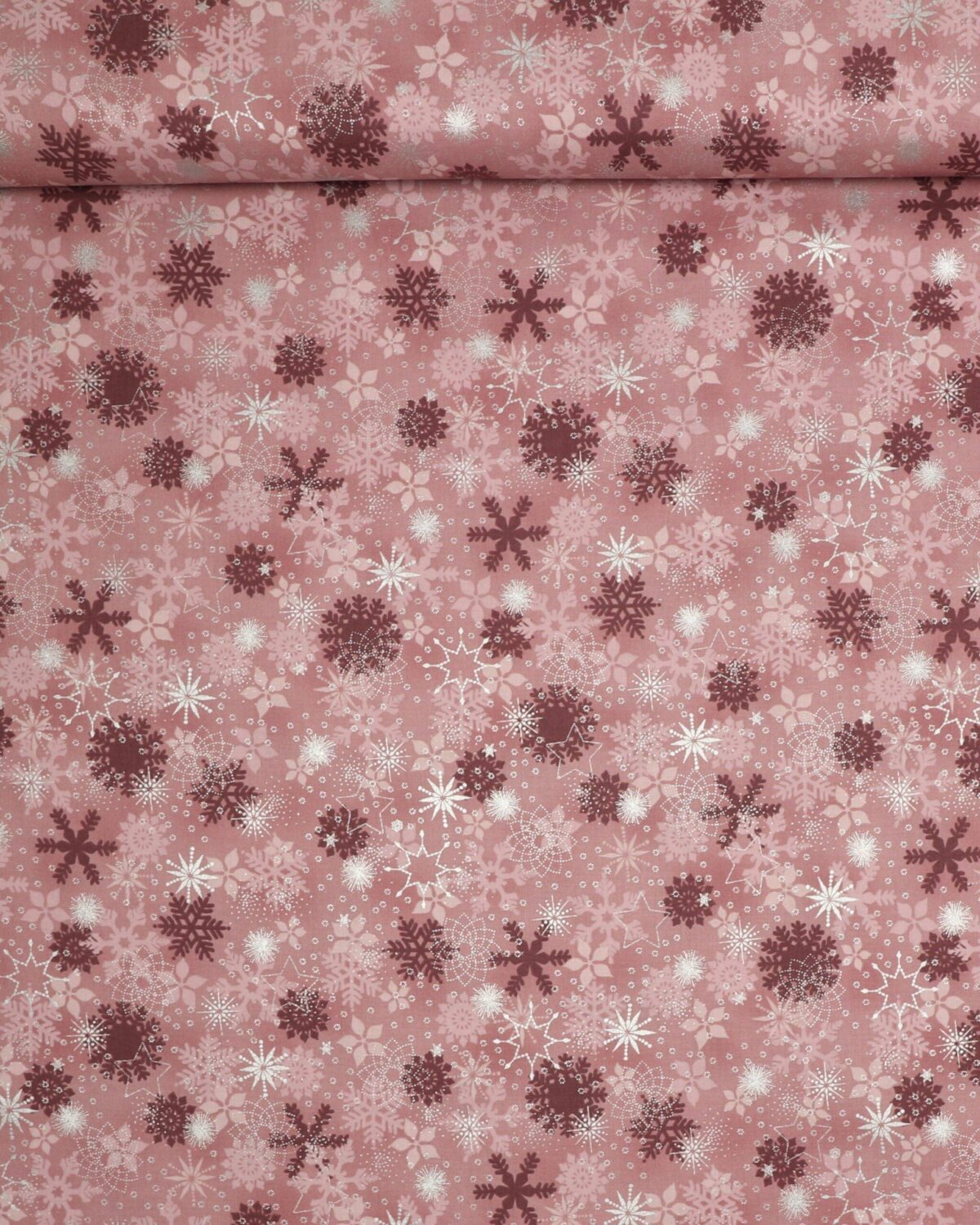Christmas is near, Gammelrosa m. sølv - Patchwork