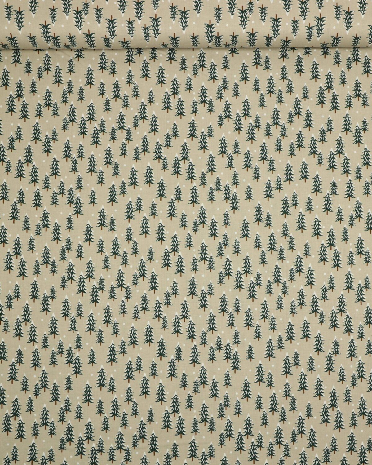 Grantræer på grå bund - Patchwork