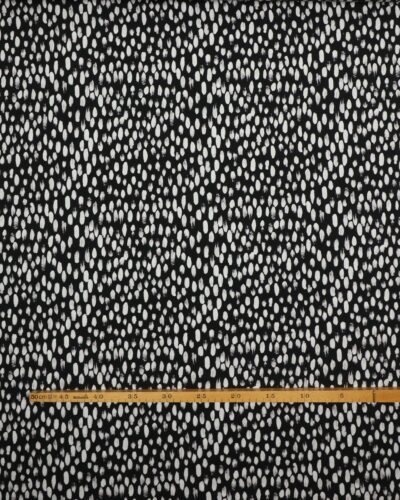 Hvide penselstrøg på sort - French Terry 7 Hvide penselstrøg på sort - French Terry