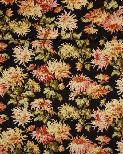 Store blomster på sort - Patchwork