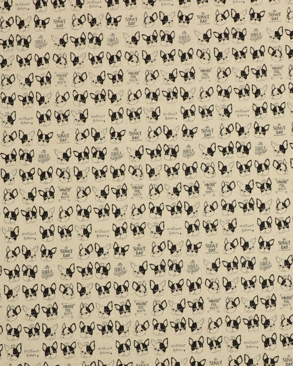 Trèfle fra Kokka, hund og tekst - Patchwork - Billede 2