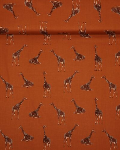 Giraffer på brun bund - Patchwork