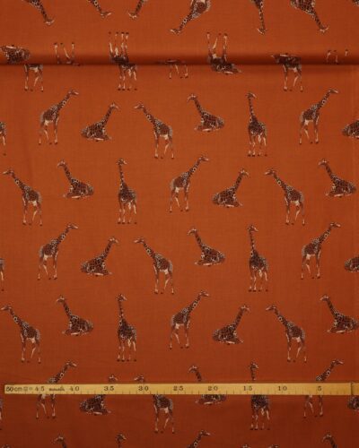 Giraffer på brun bund - Patchwork