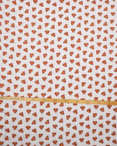 Superman logo - Double Gauze blestof/musselin stof 7 Superman logo - Double Gauze blestof/musselin stof