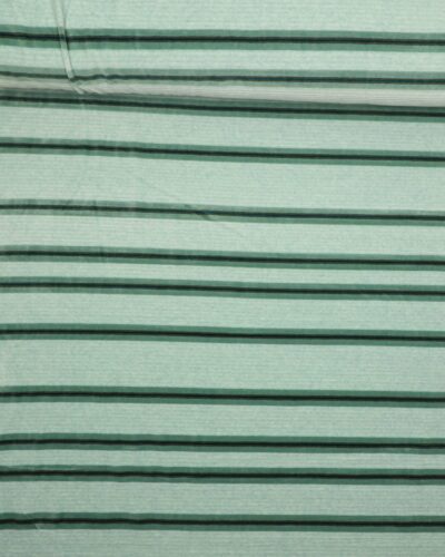 Riflet stræk velour - striber mint/grøn