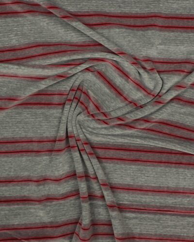 Alternative view of Riflet stræk velour - striber grå/pink