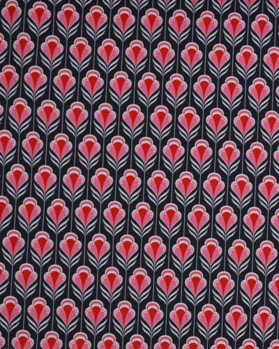 Alternative view of Pink blomstermønster på blå bundfarve - Softshell