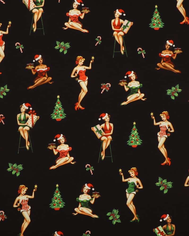 Pin up piger i julehumør - Patchwork