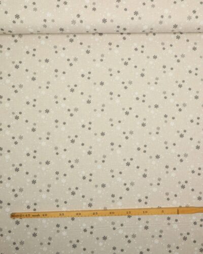 Iskrystaller i grå og hvid på naturfarvet bund - Boligtekstil 7 Iskrystaller i grå og hvid på naturfarvet bund - Boligtekstil