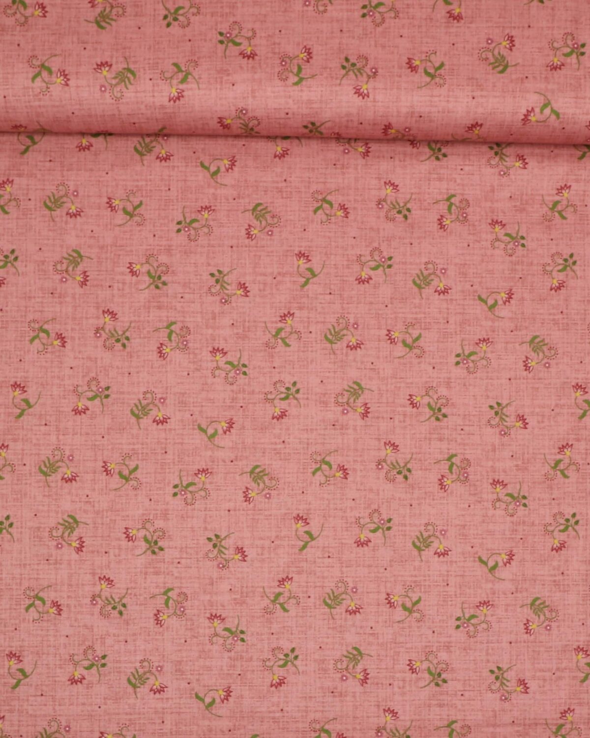 Flower & vine, blomster på rosa - Patchwork