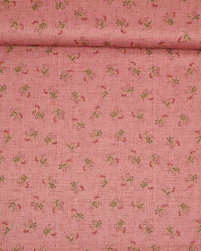 Flower & vine, blomster på rosa - Patchwork