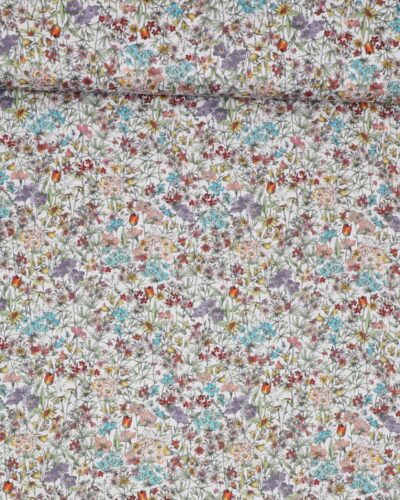 Engblomster på hvid - Patchwork