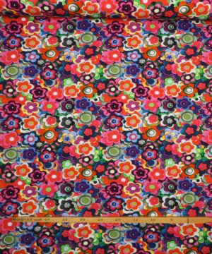 Multifarvet blomster - Jersey - Info mangler