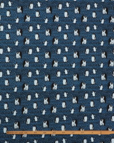 Alternative view of Pingviner på meleret blå med snefnug - Jersey