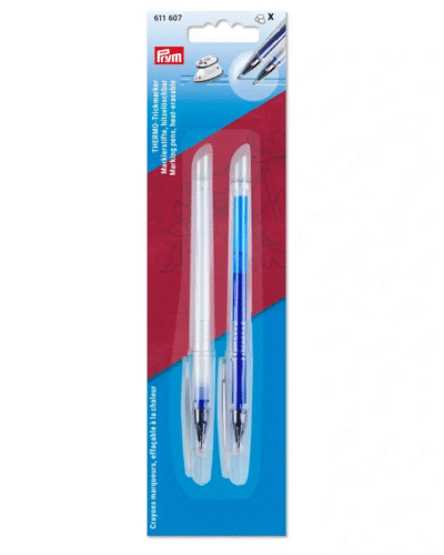 2 stk. (blå og hvid) thermo trick-marker fra Prym