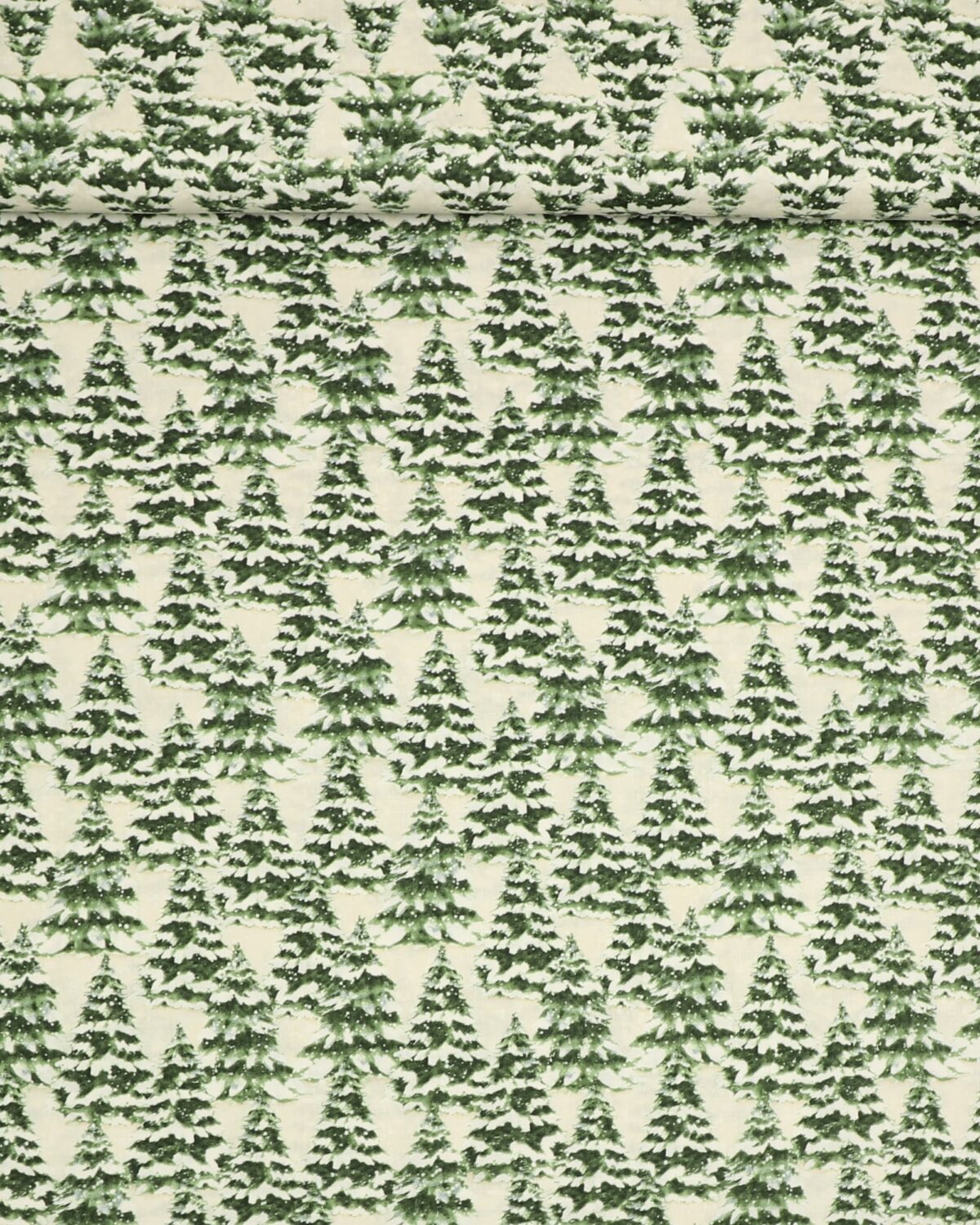 Grønne graner m. sne på - Patchwork