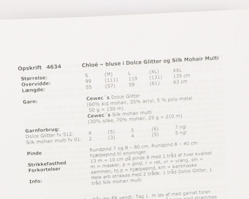 Chloé-bluse i Dolce Glitter og Silk Mohair Multi, 4634 -