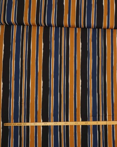 Sort/hvid/blå/karry - Viskose 7 Sort/hvid/blå/karry - Viskose