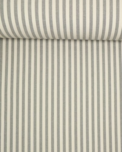 Grå/offwhite striber, 10 mm - Boligtekstil (bæredygtigt)