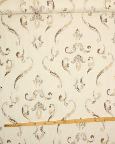 Offwhite m. broderet mønster - Boligtekstil