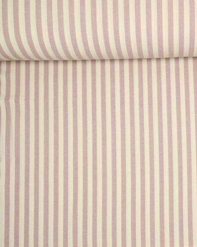 Violet/offwhite striber, 10 mm - Boligtekstil (bæredygtigt)