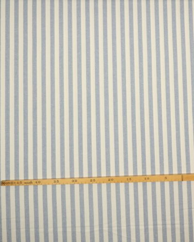 Lys blå/offwhite striber, 10 mm - Boligtekstil (bæredygtigt)