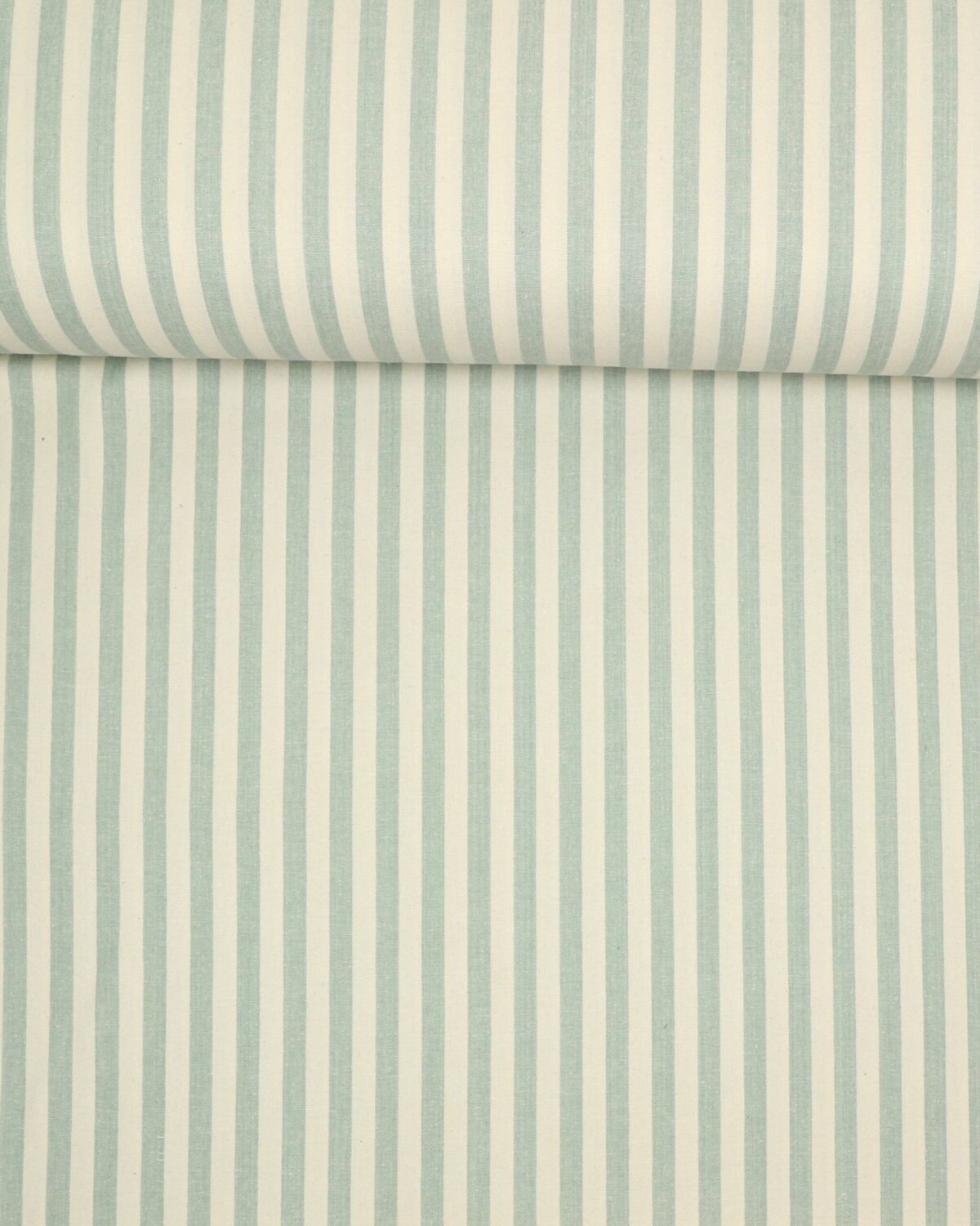 Mint/offwhite striber, 10 mm - Boligtekstil (bæredygtigt)