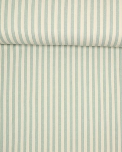 Mint/offwhite striber, 10 mm - Boligtekstil (bæredygtigt)