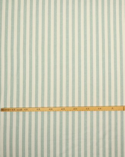 Mint/offwhite striber, 10 mm - Boligtekstil (bæredygtigt)