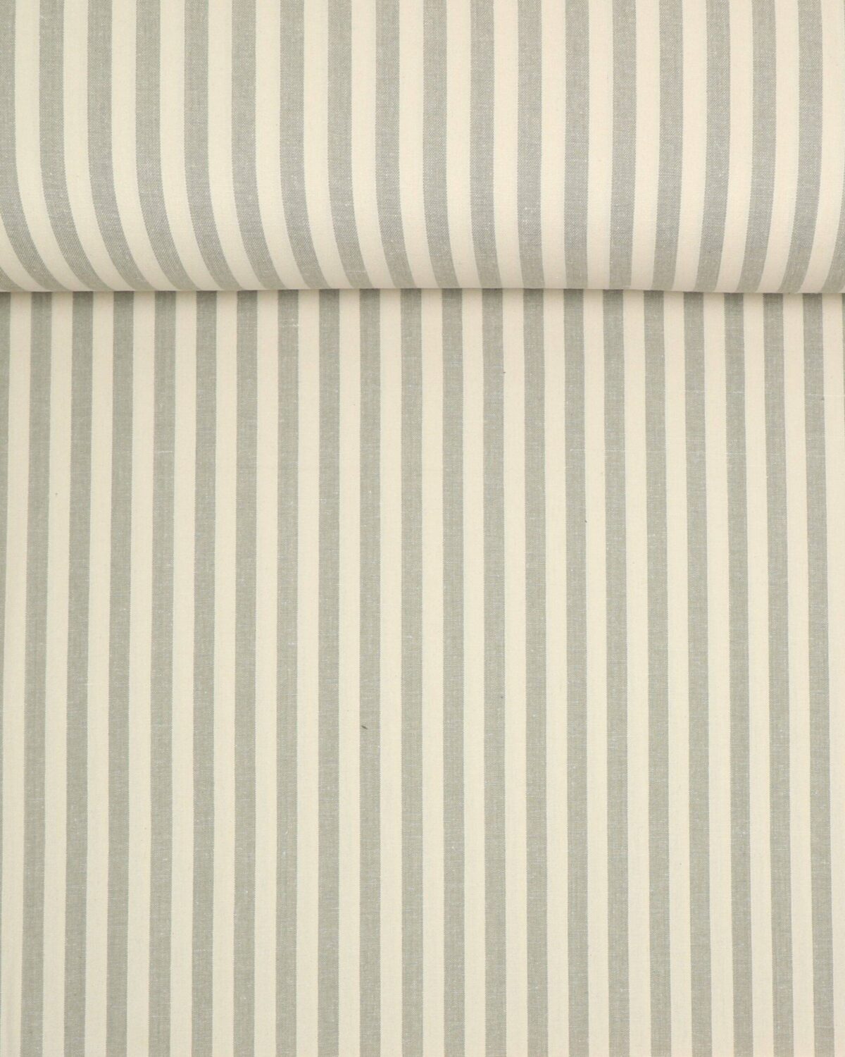 Lys grå/offwhite striber, 10 mm - Boligtekstil (bæredygtigt)