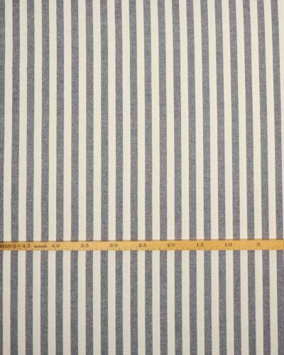 Blå/offwhite striber, 10 mm - Boligtekstil (bæredygtigt)
