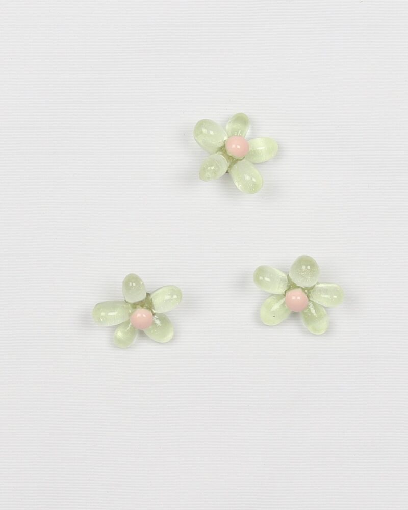 Grøn blomst - 15 mm -