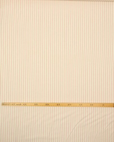 Lyserød/offwhite striber, 5 mm - Boligtekstil (bæredygtigt)
