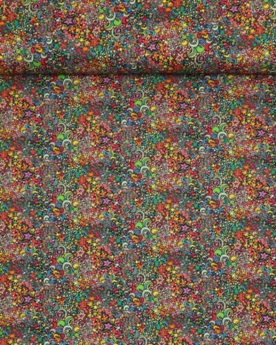 Farverige stjerner, prikker, halvmåner - Patchwork