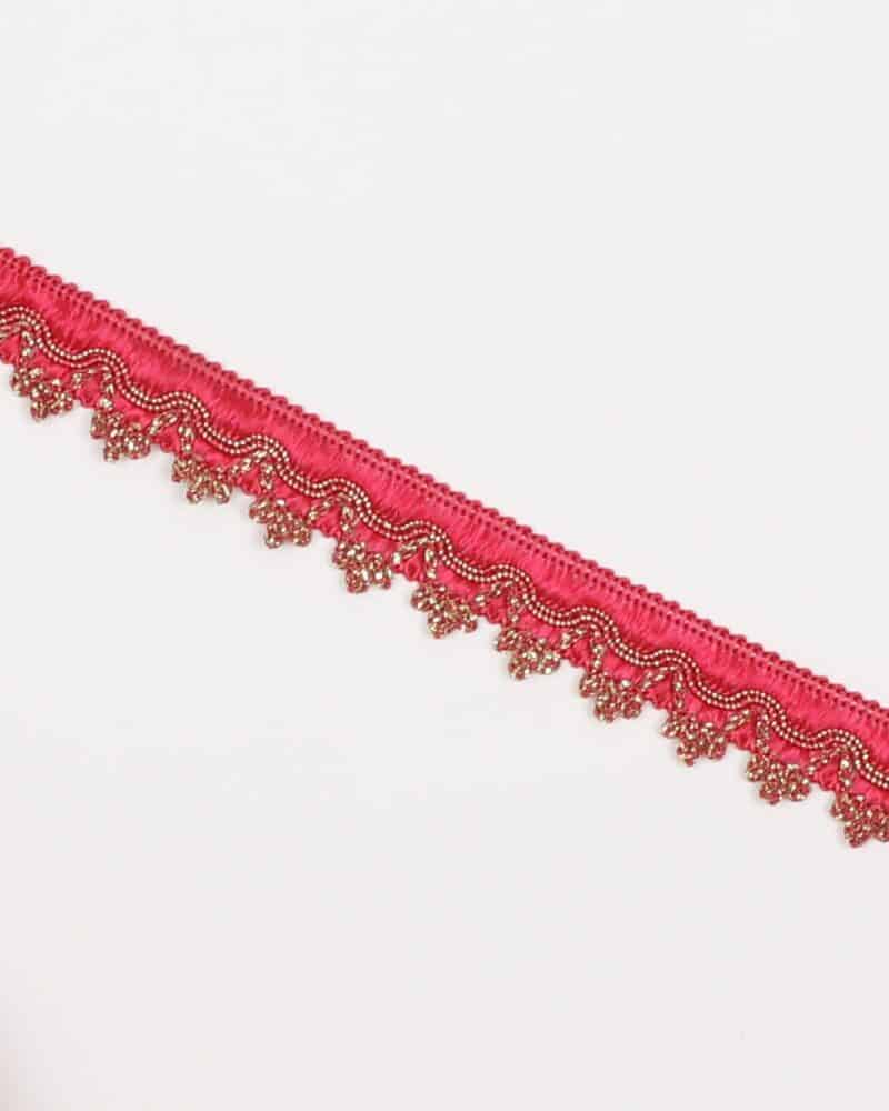 Mørk pink m. guld - 25 mm -