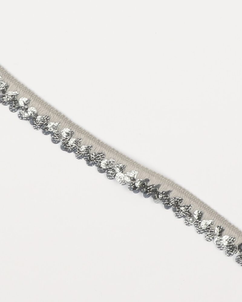 Lysegrå m. sølvpallietter - 20 mm -