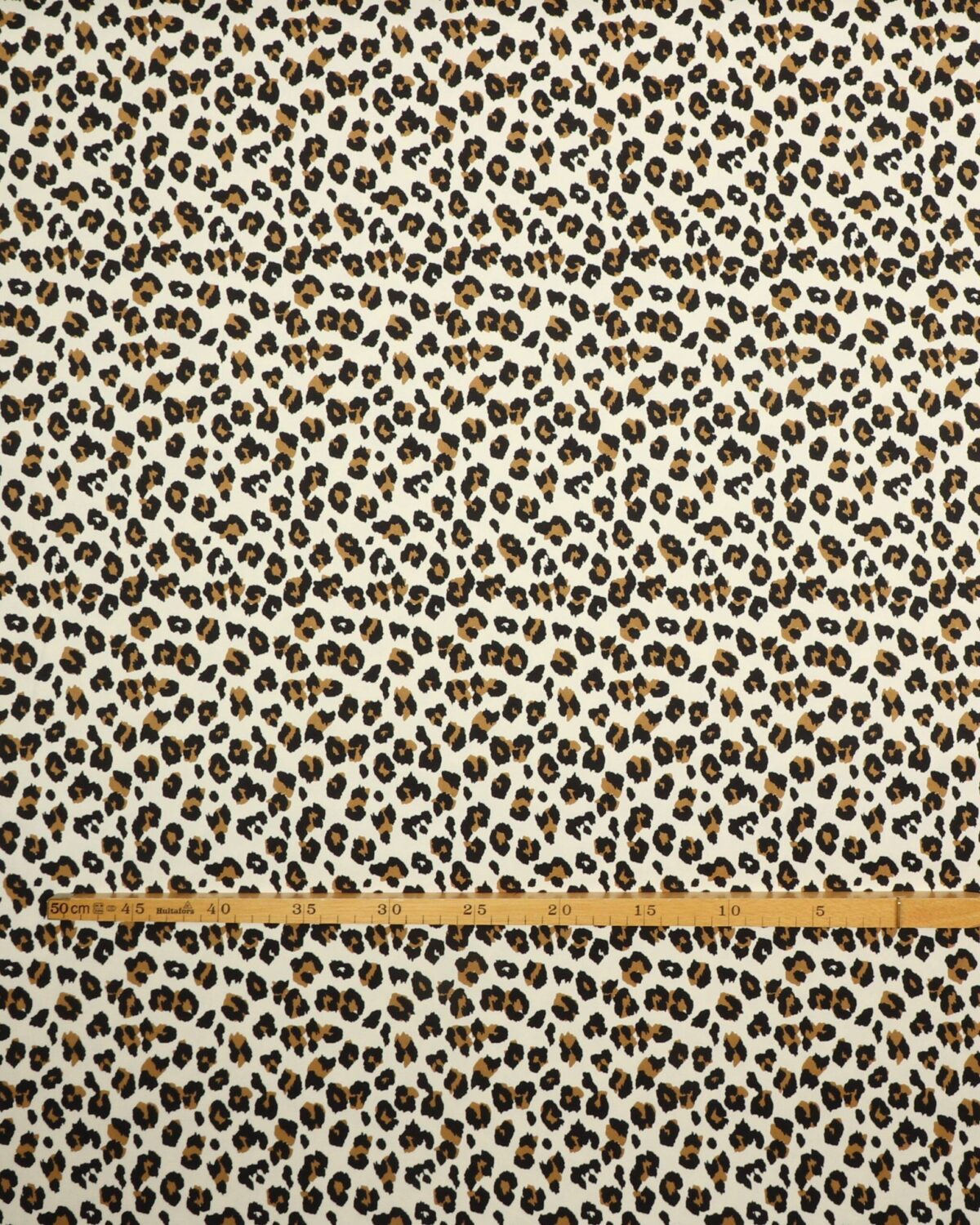 Gepard prikker på hvid - Twill m. stræk - Billede 3