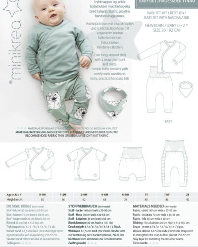 Babysæt med hagesmæk str.0-2 år - Minikrea 11430 9 Babysæt med hagesmæk str.0-2 år - Minikrea 11430