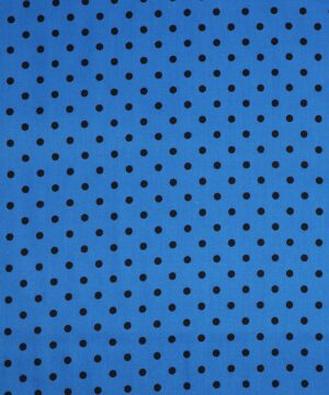 Blå med sorte prikker - Patchwork - Ukendt