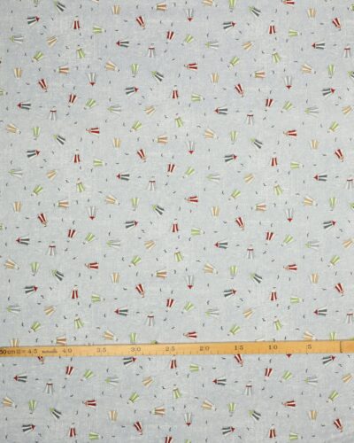 Strandtelte på meleret grå - Patchwork