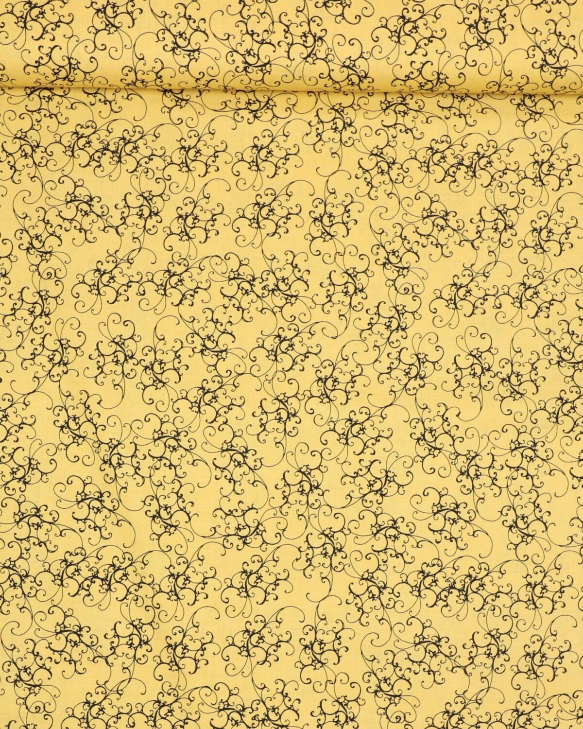 Sorte snerler på gul - Patchwork