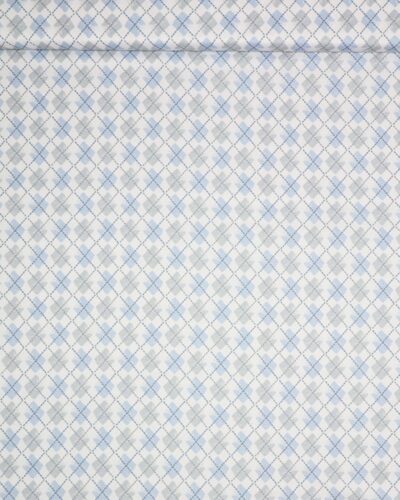 Lysegrå og lyseblå på hvid - Patchwork