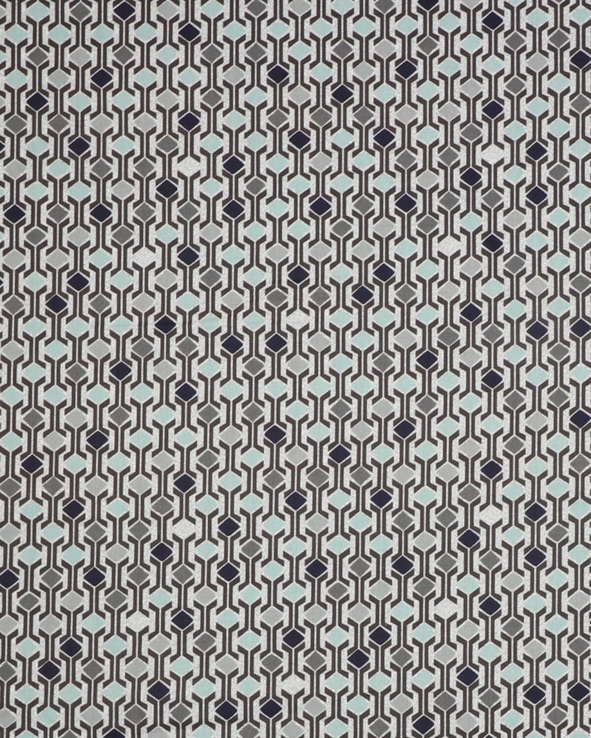 Mint, grå og sort mønster på lysegrå - Patchwork - Image 2